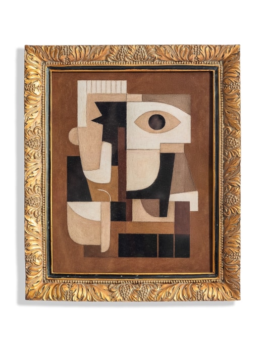 Gold Ornate Framed "Abstract Forms" Art Print