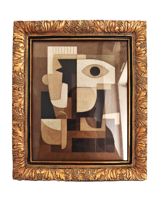 Gold Ornate Framed "Abstract Forms" Art Print