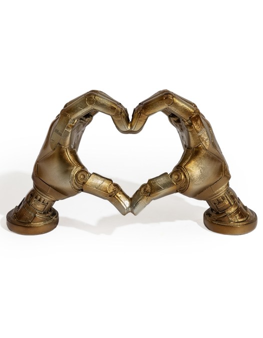 "Robot Love" Heart Hands Ornament