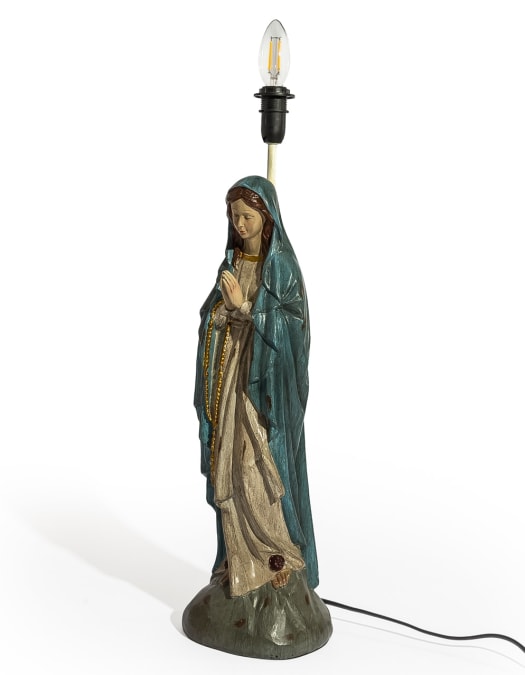 Antiqued Praying Maria Table Lamp - BASE ONLY