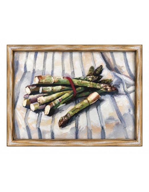 Farmhouse "Asparagus Bunch" Still Life Framed Print w/ Glass