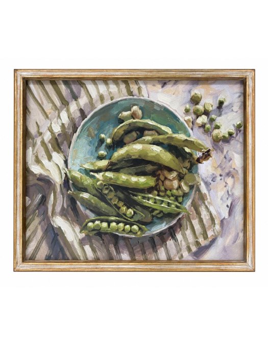 Farmhouse "Pea Pods" Still Life Framed Print w/ Glass