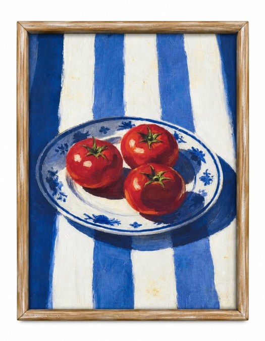 "Mediterranean Tomatoes" Still Life Framed Print w/ Glass