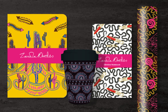 Zandra Rhodes collection of stationery and greeting cards
