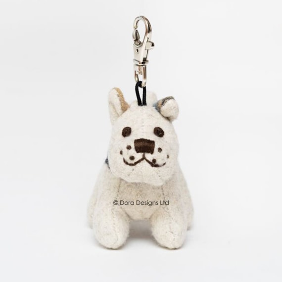 Plaid Westie Novelty Keyring by Dora Designs