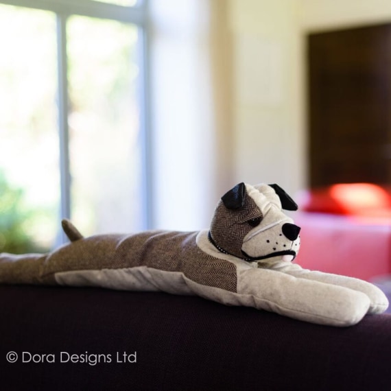 Thurston Senior Bulldog Dog Draught Excluder Dora Designs