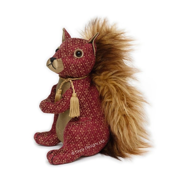 Ruby Red Squirrel Doorstop by Dora Designs