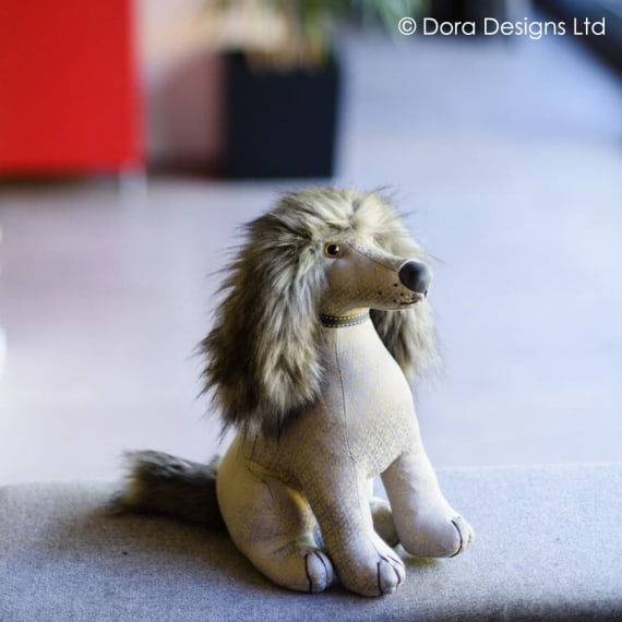 Posh Alfie The Afghan Hound Dog Doorstop by Dora Designs