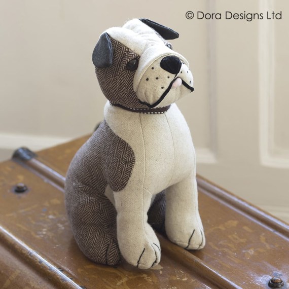 Bulldog Weighted Doorstop by Dora Designs