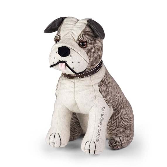 Bulldog Fabric Dog Doorstop by Dora Designs