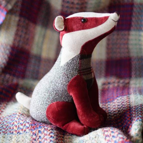 Patchwork Badger Doorstop by Dora Designs