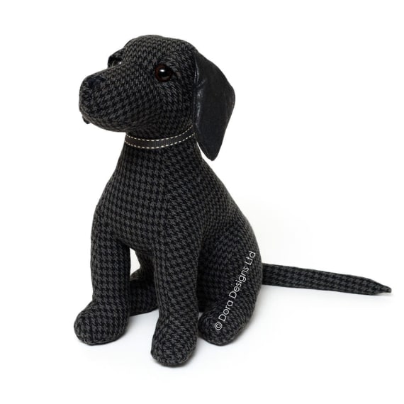 Black Labrador Fabric Dog Doorstop by Dora Designs