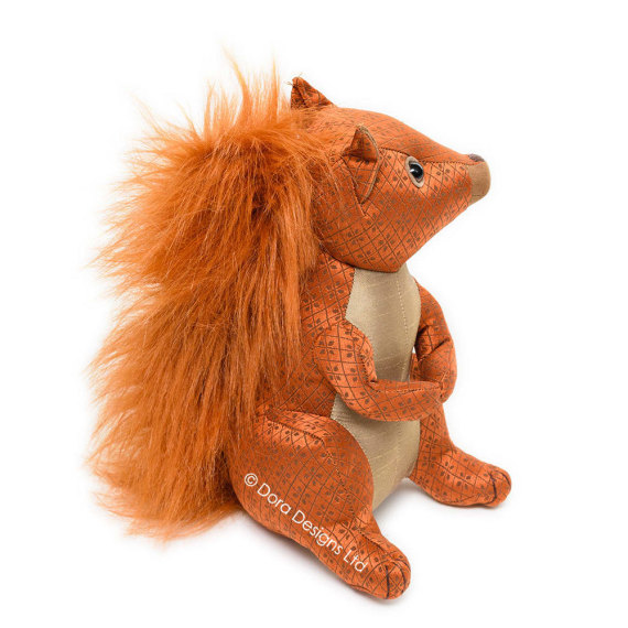 Natasha Squirrel Fabric Doorstop by Dora Designs