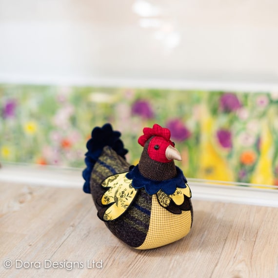 Patchwork Hen Doorstop by Dora Designs