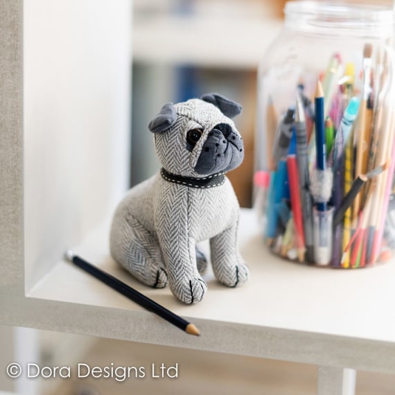 Prudence Pug Junior Paperweight by Dora Designs