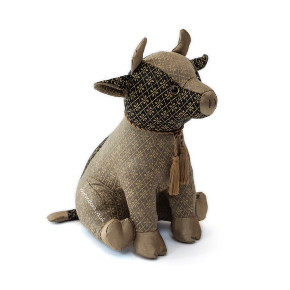 La Vache Cow Fabric Doorstop by Dora Design