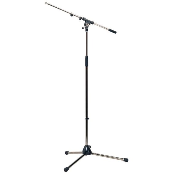 K&M 21090-300-55 Microphone Stand - Tall + Adjustable Boom Black