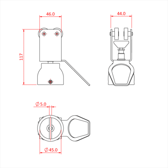 Doughty T84230 Cupped Curtain Brake Diagram Stage Electrics
