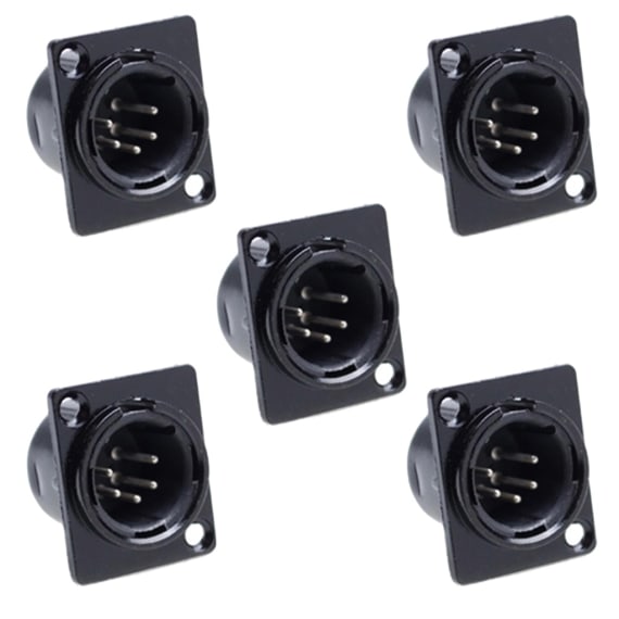 Admiral Staging COXAZ558 5x XLR Connectors 5pin Panel Plug- buy now with confidence from Stage Electrics