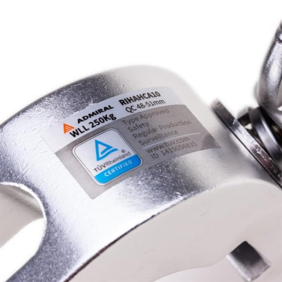 Admiral Staging RIHAHCA10 Quick Coupler 51mm M10 WLL 250kg- buy now with confidence from Stage Electrics