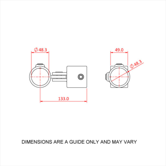 Doughty T17300 Pipeclamp Single Swivel Combination Dimensions Stage Electrics