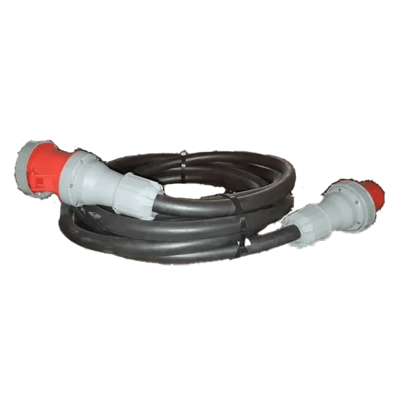 StageCable 125A 415V Cable + Red 5pin 6h Plug & Socket - 10m