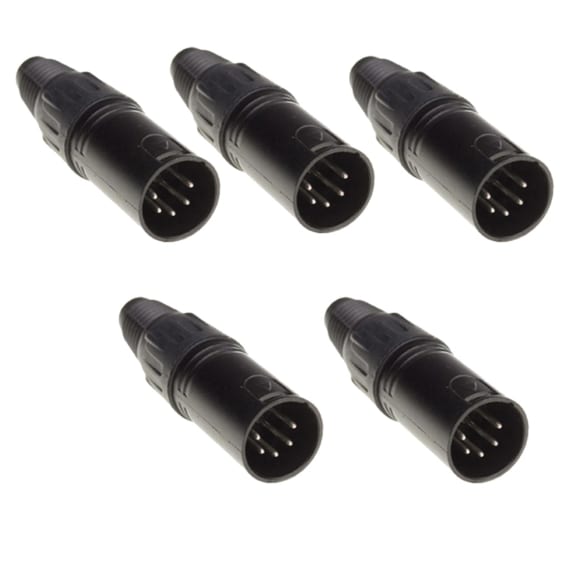 Admiral Staging COXAZ551 5x XLR Connectors 5pin Cable Mounting Plug