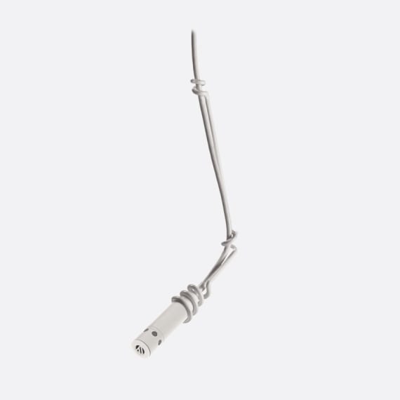 Audio-Technica PRO45W Condenser Cardioid Hanging Microphone White Stage Electrics