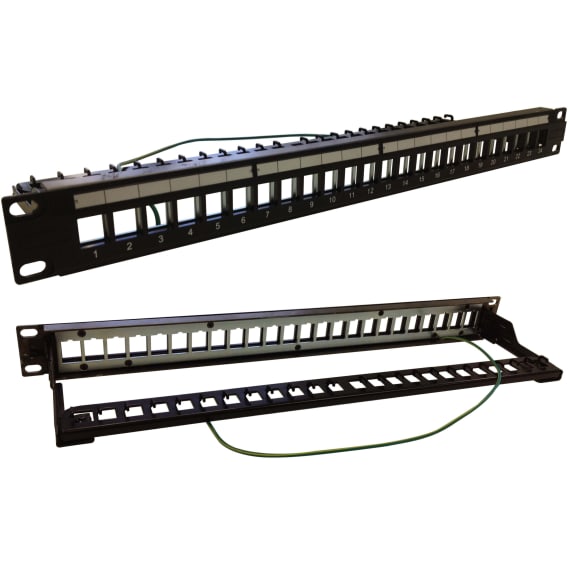  1U patch panel 24 port Empty Keystone Panel  Stage Electrics