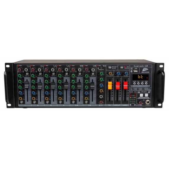 JB Systems LiveRack 10 PA 19" Mixer 10 Inputs Stage Electrics