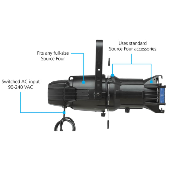 ETC 7068A1211 Source 4WRD Color II Black with Stage Electrics
