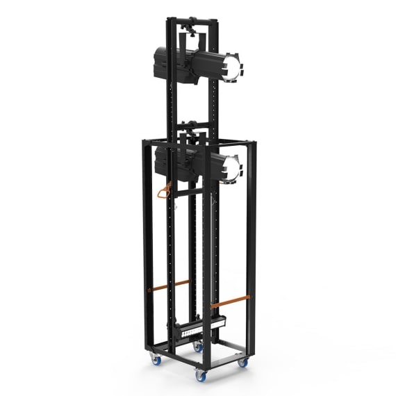 Admiral Staging WAM2J16 Sidelight Tower Asymmetrical H203 x 60 x 80 with 4x Braked Castors