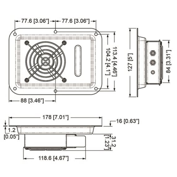 Penn FT80-Q-FC CoolRaC Flightcase Exhaust Fan 80mm / 3"