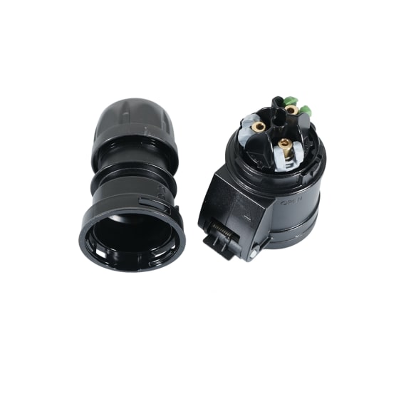 PCE 213-6TTX 16A 230V 3pin Cable Socket IP44 - Black TurboTwist