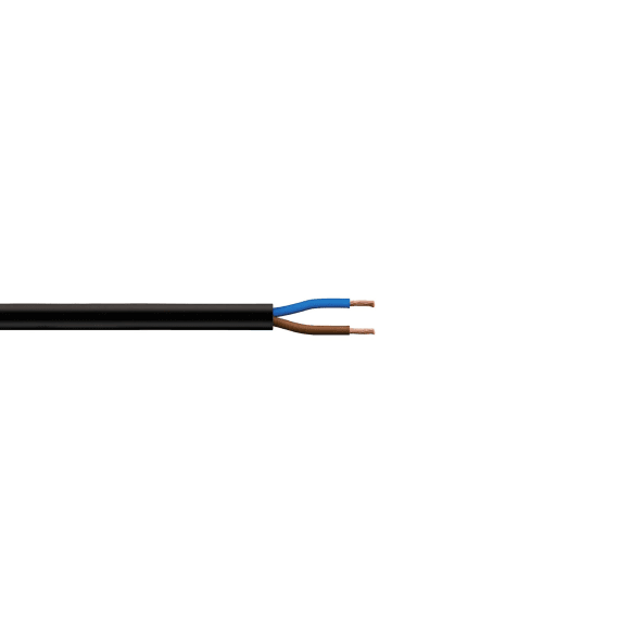 StageFlex 3182Y Metre x 3182Y PVC Cable - 2core 0.75mm Black