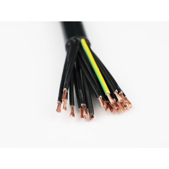 StageFlex Metre x VDE0295 PVC Pro Cable -18core Numbered 2.5mm Black