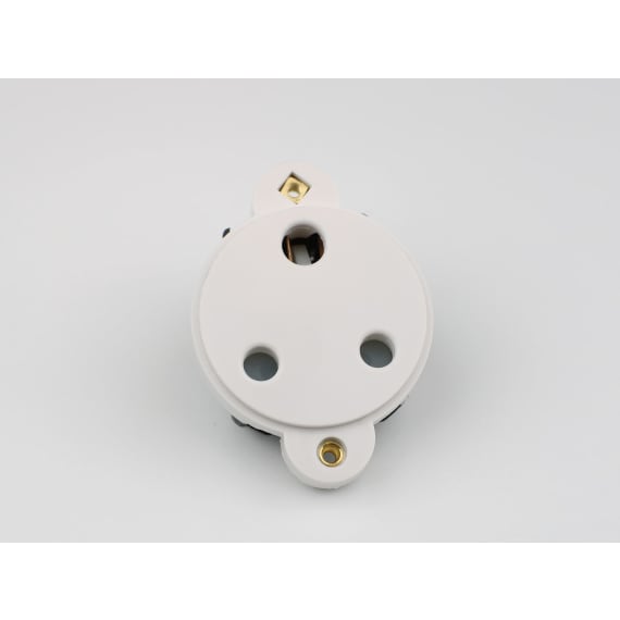 StageStore FM7080 15A Panel Socket Round 1 Gang White