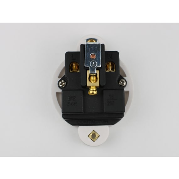 StageStore FM7080 15A Panel Socket Round 1 Gang White