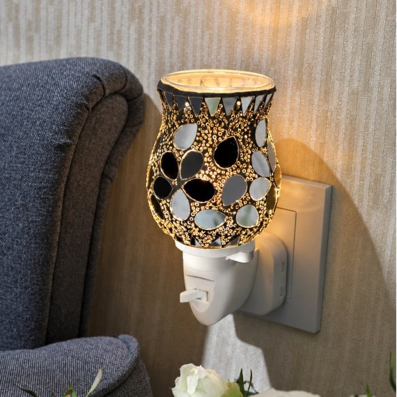 Silver Petal Tulip Mosaic Fragrance Warmer
