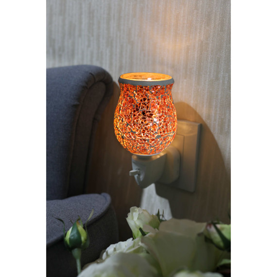 Rose Gold Crackle Mosaic Warmer