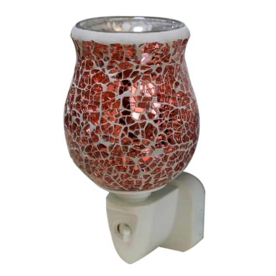 Rose Gold Crackle Mosaic Warmer