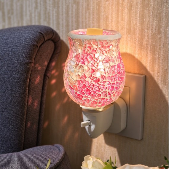 Baby Pink Crackle Fragrance Warmer