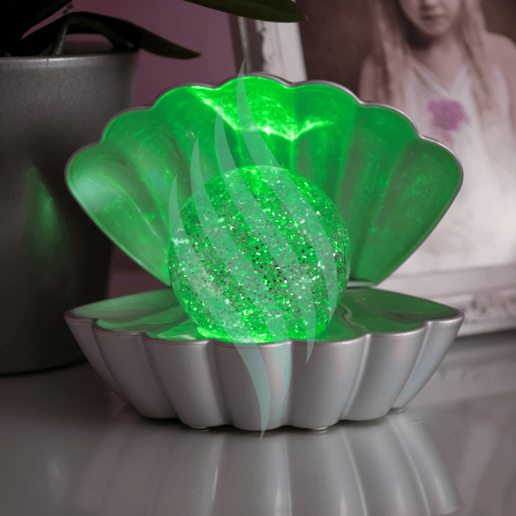 Mint Pearl - Colour LED Clam wt Glitter Pearl