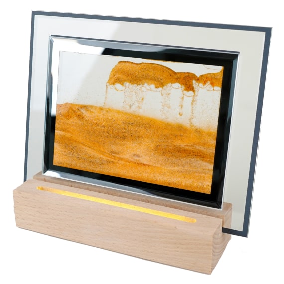 Moodscape Wooden Base Orange Sand Picture