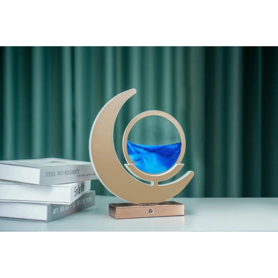 Moodscape Half Moon Gold-Blue LED Sand Pict