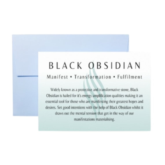 Black Obsidian Card for Loose Crystals