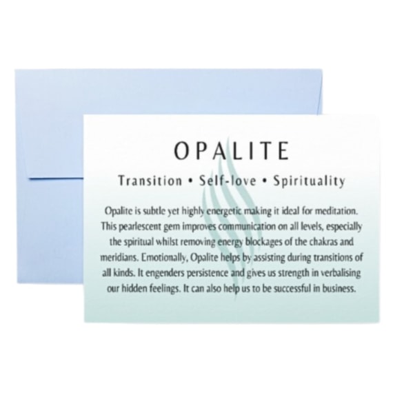 Opalite Card for Loose Crystals