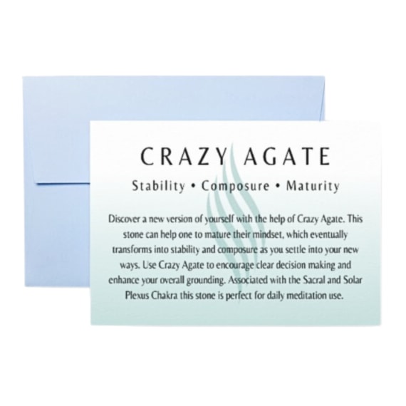 Crazy Agate Card for Loose Crystals