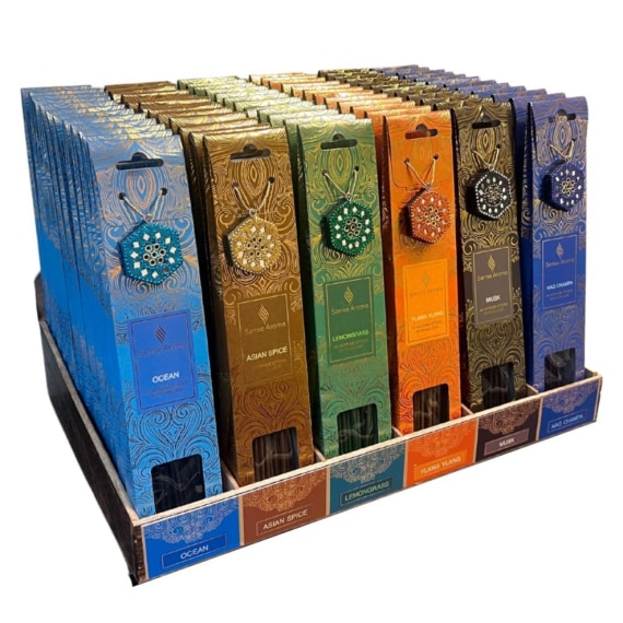 Incense Sticks wt Decorative Holder 6 Asstd Frag.