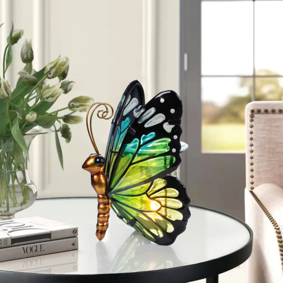 Green Tealight Butterfly